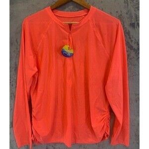 NWT Free Country Coral Sun Block 1/4 Zip Long Sleeve Shirt‎ Women's XXL